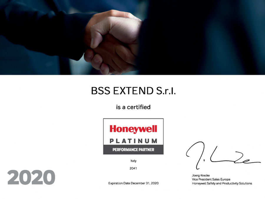 Bss si conferma platinum partner honeywell